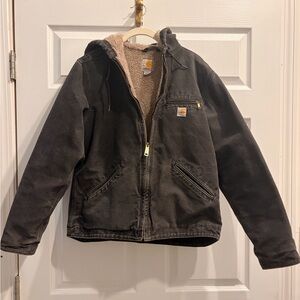 Carhartt Sherpa-Lined Women's Hoodie Canvas Jacket